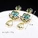 Crystal Earrings - Vintage Gold Plated Green Chandelier Earrings