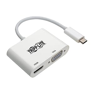 Tripp Lite USB C to HDMI/VGA Multiport Adapter Converter 4K, USB 3.1 Gen 1 USB Type C, USB-C, USB Type-C (U444-06N-HV4K)