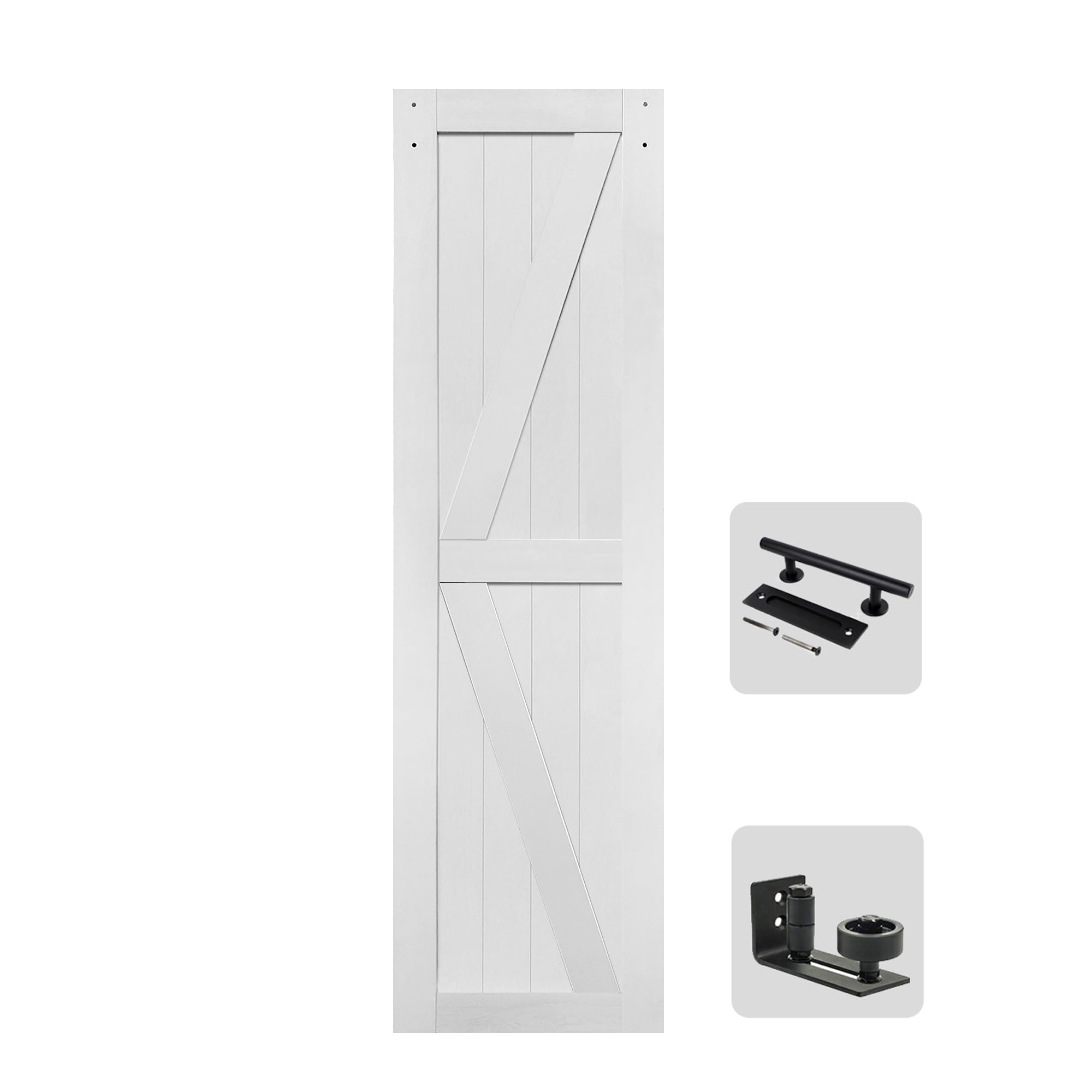 S&Z TOPHAND® 26in x 84in MDF Barn Door,British
