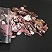 Yalulu 80 Grams Metallic Rose Gold Pink Round Circles Tissue Paper Confetti Table Confetti for Birthday Parties, Weddings, Anniversaries, Baby and Bridal Showers