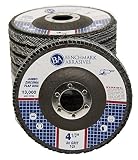 4.5" x 7/8" Premium High Density Jumbo Zirconia Type 29 Flap Disc 80 Grit - 10 Pack