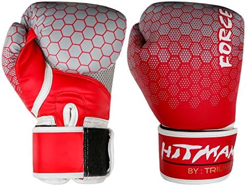 Hitman Force Boxing Gloves | Printed Boxing Gloves | Professional Boxing Gloves | Muay Thai Boxing Gloves | Leather Boxing Gloves for Men, Women, Children | Sparring Gloves | Great for Boxing, Punching, Muay Thai, MMA, Mitt Workout, Cage Fighting