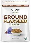 Viva Naturals Organic Ground Flax Seed, 15 oz - Specially Cold-milled Using Proprietary Technology for Optimal Smoothness and Freshness