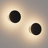 Aoceley 2 Packs LED Wall Light Outdoor Indoor Modern Wall Sconce Mini Sconce Outdoor Wall Lights Aluminum Waterproof Black Wa