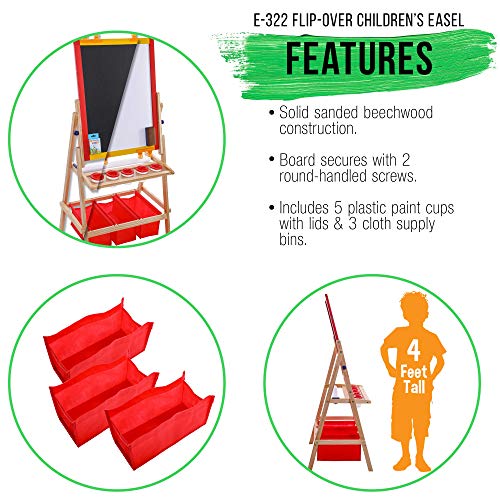 4 Art+Supply+Flip+Over+Double+Sided+Chalkboard