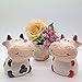 ZCHING Cute Cow Ceramic Piggy Bank Personalized Money Saving Bank for Kids Girls Boy Nursery Gift