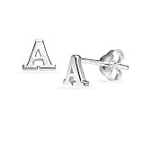 Sterling Silver Alphabet Initial Letter Tiny