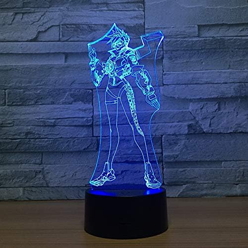 Overwatch Lamp Baby 3D Mood Lamps RGB Changeable Lighting Base Acrylic Crafts for Birthday Holiday Christmas Party Decoration (Crack Tracer)