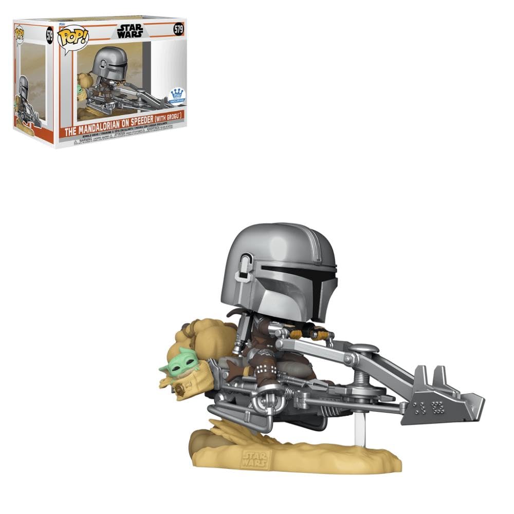 Funko Pop! 68285 Mandalorian on Speeder w/Grogu Shop Exclusive #579