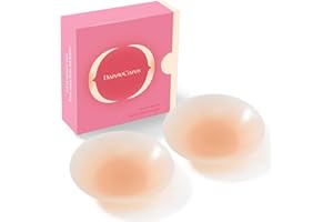 DaretoCares Nipple Pasties,Reusable Silicon Nipple Covers,Sticky Bra Travel Essentials Women Girls