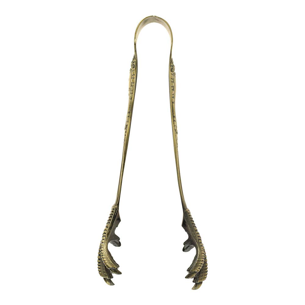 Barfly M37066 Talon Ice Tong, 18/8 Stainless Steel, Antique Brass