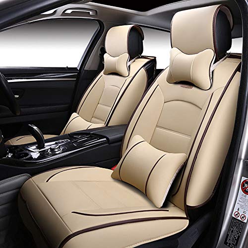 image for Eapmic 11Pcs Deluxe PU Leather Auto Car Seat Covers Cushions Front Rea