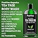 DAILY REMEDY Tea Tree Oil Super Soap, Wash Away Body Odor, Jock Itch, Ringworm, Athlete’s Foot & Skin Irritations - Shower Gel for Women/Men, All Natural Skin Cleanser 2 Pack