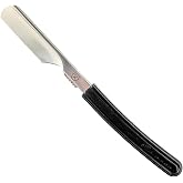 Parker Director Non-Folding Kamasori Style Straight Barber Razor (Chrome) | Professional Japanese-Style Shavette Features A Stainless Steel Arm, Ergonomic Grip. Includes 5 Premium Razor Blades.