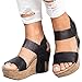 Ashuai Womans Wedge Sandals Cork Sole Thong Sandals Metallic Faux Leather Heel Sandal