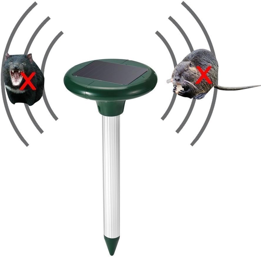 Mole Repeller Ultrasonic Solar Snake Gopher Repeller Mice Rats Rodent for Lawn Garden Yards