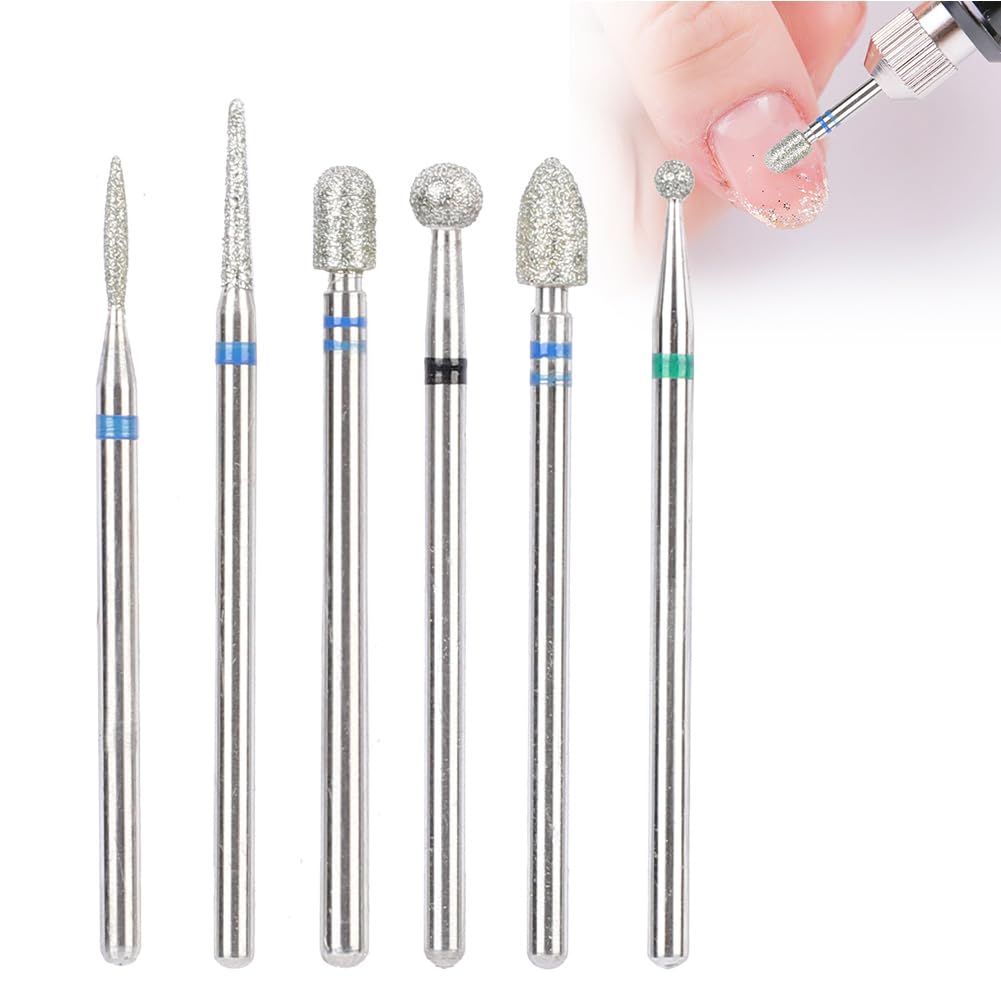 Nail Drill Bits, Ceramic Nail Mill Bits Professional Remove Gel Acrylic Cuticle Diamond Tungsten Carbide Tools for Nail Beautify Polishing Clear Care, Manicure Pedicure(JG#8)