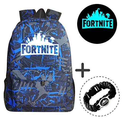 Gorgebuy Luminous Backpack - Galaxy Schoolbag Glow In Dark Backpack Rucksack Laptop Book Satchel Hiking Bag for Boys Girls + Woven Bracelet