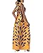 Uideazone Women's Sexy Sleeveless Halter Dress African Printed Maxi Long Dress
