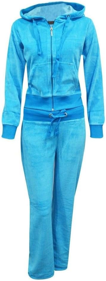 FASHIONCHIC Girls Kids Velour Plain Full Sleeve Hooded Tracksuit Payjama Jogging Top Bottom Suit Trousers Set Plus Size XL XXL XXL XXXXL 8 to 22 ** 12 Colors **