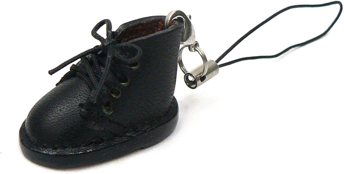 Amazon 手作り ミニ靴 キーホルダー ストラップ ヌメ革 ブラック ｓ ハンドメイド ジュエリー 通販