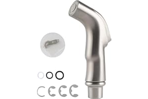 ANJOES Universal Kitchen Sink Spray Attachment, Sink Side Sprayer Head Replacement Compatible with Oakbrook/Delta/Moen/Kohler/Glacier Bay Faucets, Pull Out Nozzle Head, Brushed Nickel