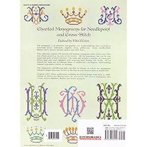 Charted Monograms for Needlepoint and Cross-Stitch (Dover Embroidery, Needlepoint)