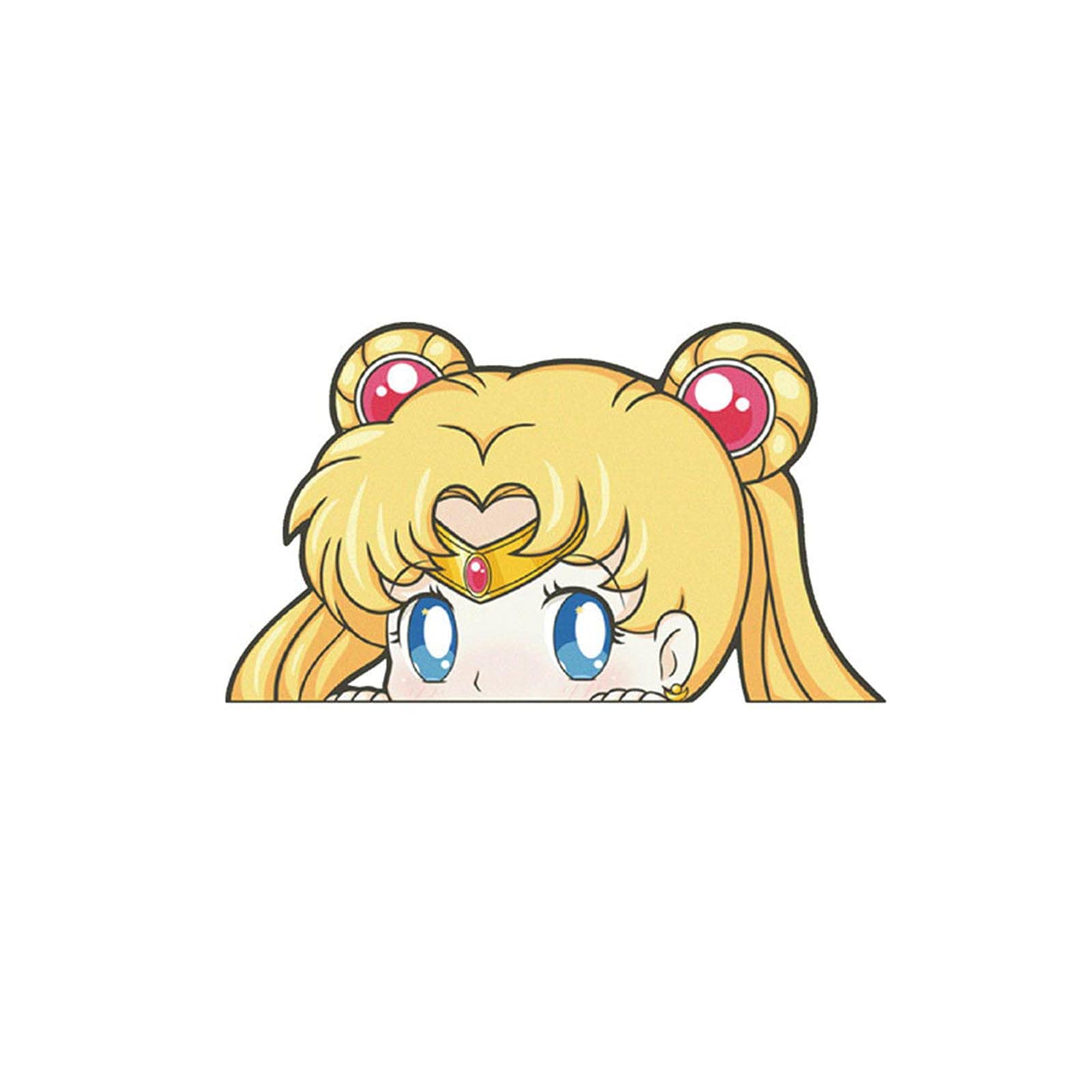 Anime Car Sticker Sailor Moon Car Sticker Car Window Tuning Vinyl Sticker (Usagi Tsukino 14 x 8 cm)