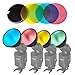 Fomito Godox AD-S11 Color Filter Gel Pack with AD-S12 Honeycomb Grid Cover Reflector for Witstro Flash AD200 AD360II AD180 AD360