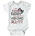 Brisco Brands Proof Daddy Doesn't Play Video Games Baby Romper Boys or Girls White 6 Months