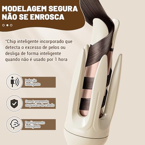 Modelador de Cachos, Branco, 110v-220v, Prancha de Cabelo, Prancha de Cabelo Profissional, Modelador Curves Automatic, Cabeleireiro Em Casa, Cabelo Ondulado, Bonito E Elegante