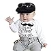 FEITONG Newborn Baby Boy Moustache Print Long Sleeve Romper Bodysuit Vest T-shirt (12 Months)