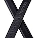 Vbiger Men's Leather Belt Sliding Buckle 35mm Ratchet Belt Black (42