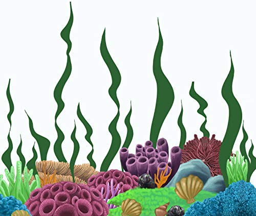 Create-A-Mural-Coral-Reef-Seaweed-Ocean-Wall-Decals-Undersea-Decor-Stickers-for-Kids-Room-34-Underwater-Sea-Wall-Stickers-Boys-Girls-Toddler-Baby-Nursery-Bedroom-Playroom-Bathroom-Vinyl-Art