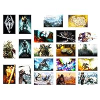 GTOTd Stickers for The Elder Scrolls：Skyrim 20-Pcs, Sticker Decals of Vinyls for Laptop, Water Bottle, Window Gift, Teens, Cars, Collection, Skate Board etc.