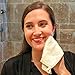 S&T INC. Exfoliating Washcloths, Dual Sided for Face and Body Scrub Towel, 9.9 Inch x 9.9 Inch, Cream, 3 Pack
