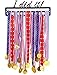 Sports Medal Display Hanger – Runners 5K Race Gymnastics Swimming Dance Karate Martial Arts – Medal Holder Fits 24+ Made of Metal and Wall Mounted.