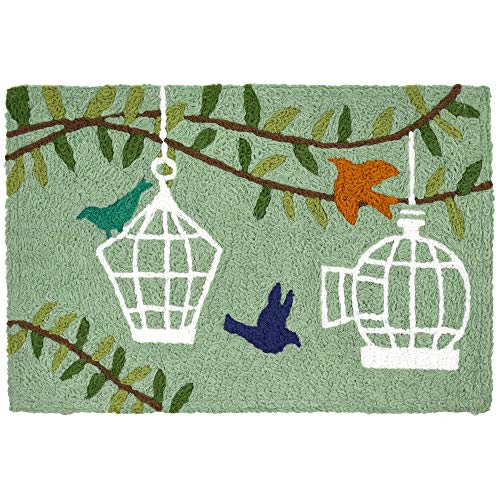 Jellybean Bird Cages Indoor/Outdoor Machine Washable 20″ x 30″ Accent Rug