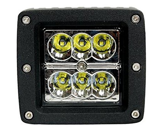 RioRand Spot Beam Cree Led Work Light (3X3 - Fishing Boat - Marine RZR Ranger Polaris Pods, 18W)