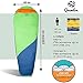 QEEMLON All Season Mummy Sleeping Bag for Adults, Boys, Girls & Teens - Waterproof, Effective Protection from Cold - Portable & Compact for Backpacking, Camping, Hiking with Compression Sack