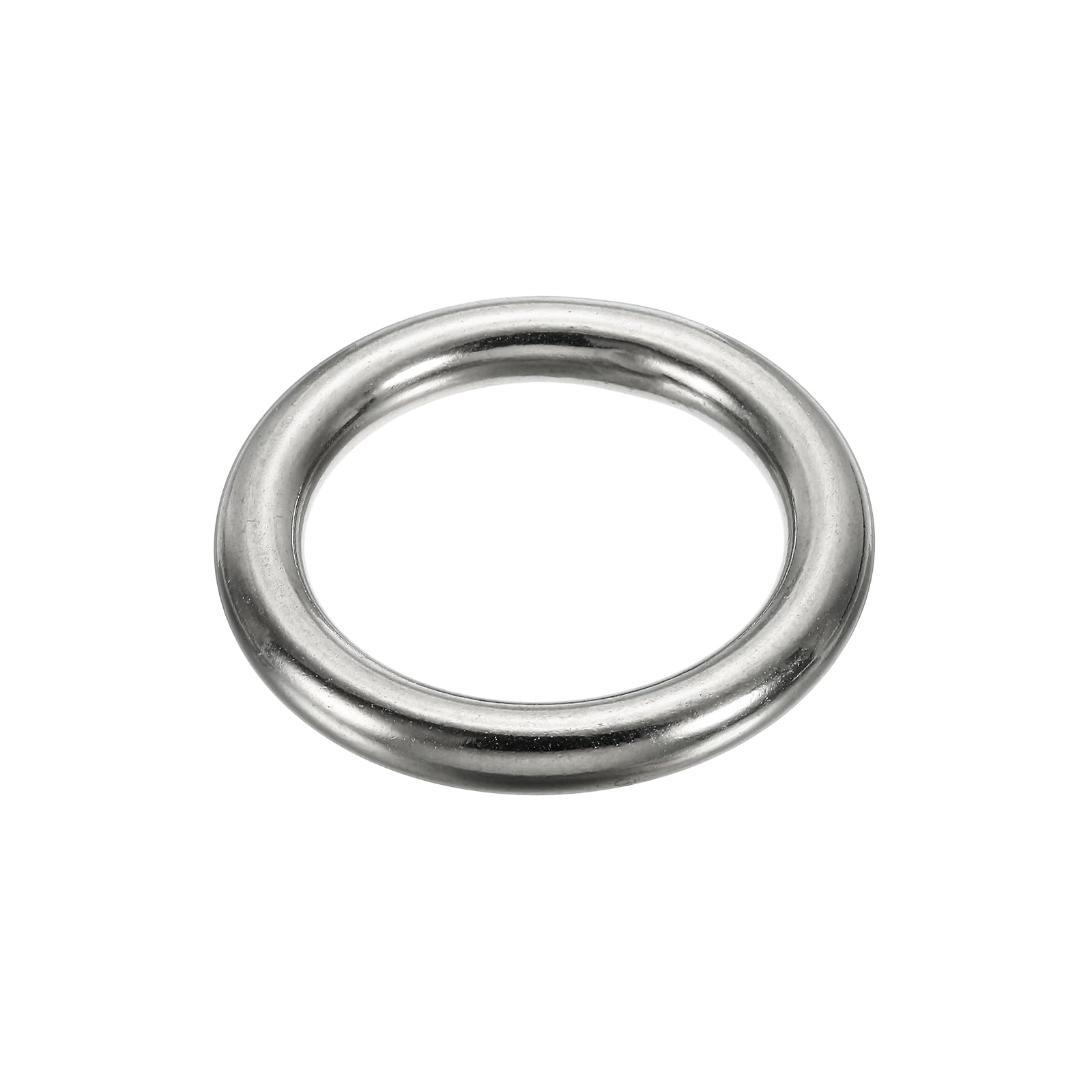 PATIKIL 2" Seamless Metal O Rings, 304 Stainless Steel O-Ring Heavy Solid Round Rings for Macrame, DIY Craft, Hardware, Belt, Dog Leash, 10x50mm