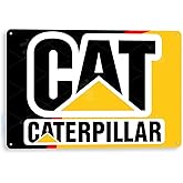 Tinworld Tin Sign: Aluminum Caterpillar Sign, 8x11 inches, Colorful with Metallic Background, Wall Mount, Casual/Whimsical, Modern, Garage, Auto Shop, Store C385