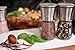 Gourmet Green Salt and Pepper Grinder Set | Updated Salt and Pepper Shakers | w/Brushed Stainless Steel & Glass | Pure Ceramic Burrs | Pepper Grinder | Salt Grinder | Spice Grinder (Short 5 inches)