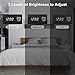 RODH Digital Wood Alarm Clock Wooden Led Light Minimalist Large Display with Humidity Temperature for Bedroom - Black