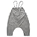 Baby Girls Camisole Black and White Vertical Striped Harem Pants Romper Onesie (1-2years)