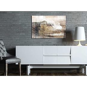Abstract Canvas Art - Huge Wave Composition - Giclee Print Modern Wall Art | Stretched Gallery Wrap Ready to Hang Home Decoration - 12x18 inches