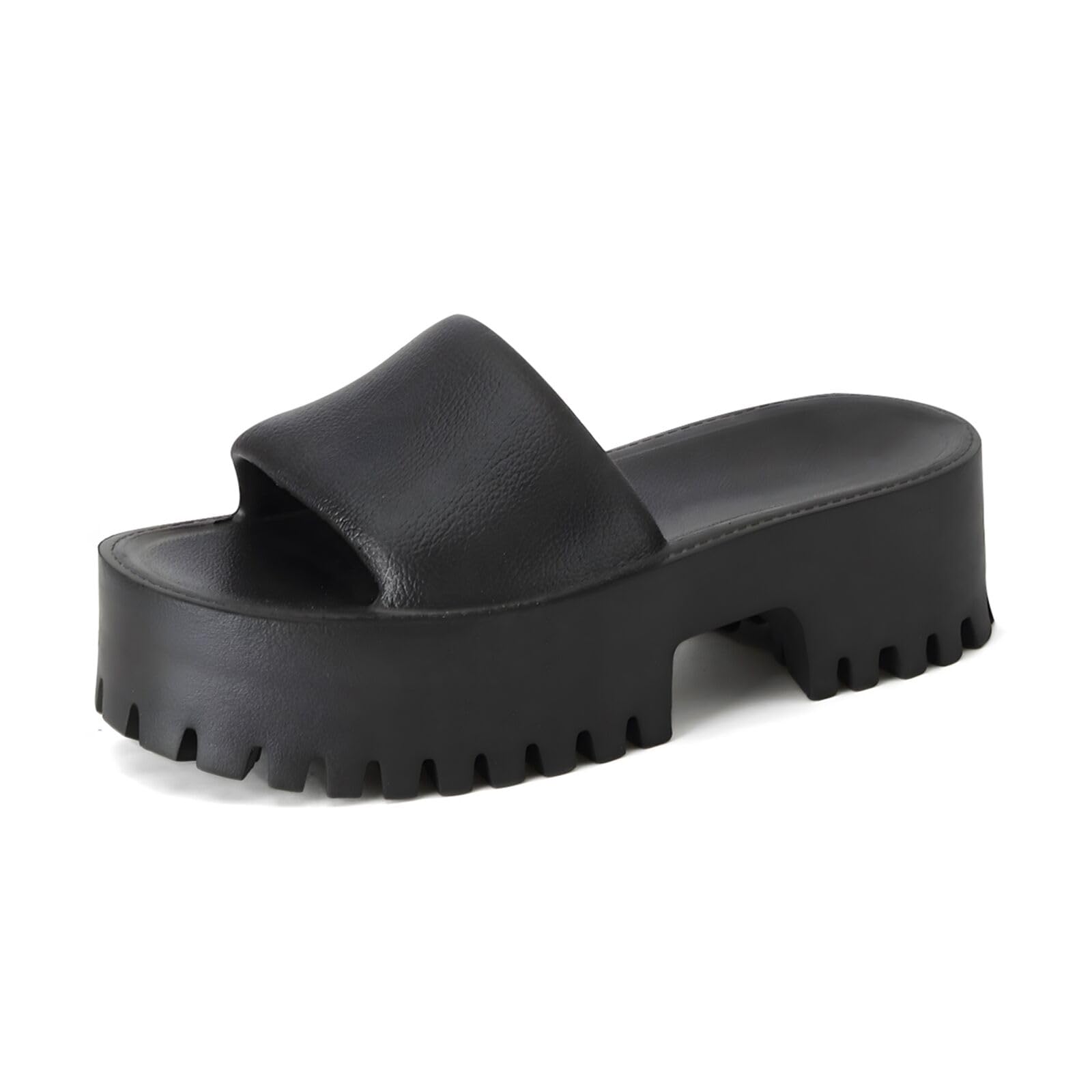 Photo 1 of baobeijiadao Womens Backless Platform Sandals Slip On Thick Sole Waterproof Slippers Open Toe Summer Shoes for Women SZ 9