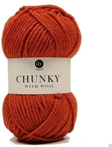 DY CHOICE CHUNKY Knitting Yarn 100g With Wool - 905 RUST