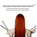 Anself Hair Comb Professional Salon Hairdressing Comb Metal Hair Cutting Comb (Black)