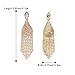 BriLove Wedding Bridal Dangle Earrings for Women Beaded Tassel Crystal Fringe Chandelier Jewelry Clear Gold-Toned